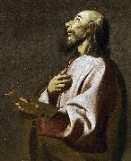 Francisco de Zurbaran, Detail from Saint Luke as a Painter before Christ on the Cross. Widely believed to be a self-portrait